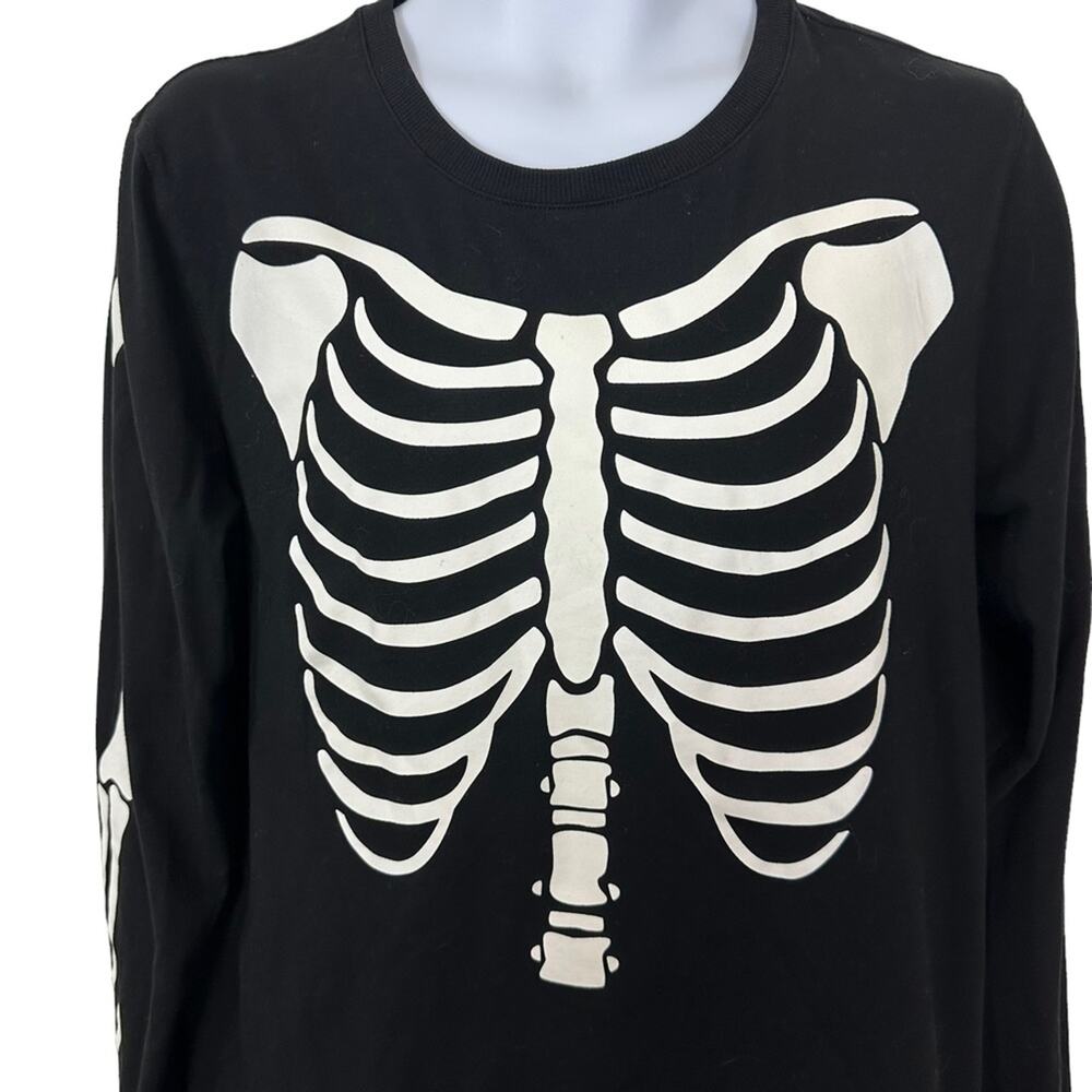 Peaberry Maternity Skeleton Halloween Outfit Costume Stretchy Size Large - Picture 5 of 9